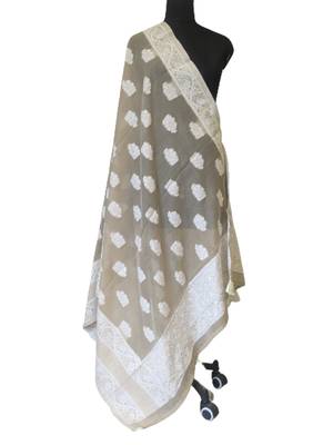 DesiButik Silk Dupatta with Zari Work 36*102 inches 4