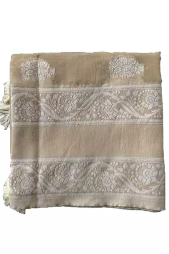 DesiButik Silk Dupatta with Zari Work 36*102 inches