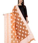 DesiButik Silk Dupatta with Zari Work 36*102 inches