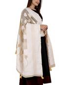 DesiButik Silk Dupatta with Zari Work 36*102 inches