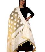 DesiButik Silk Dupatta with Zari Work 36*102 inches