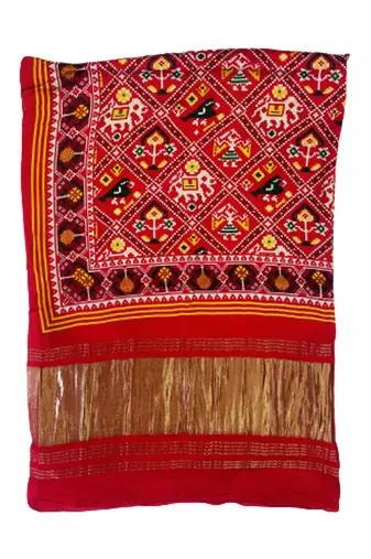 DesiButik Silk Dupatta with Zari Work 36*102 inches