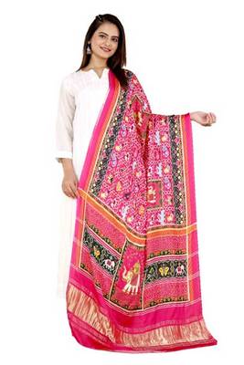 DesiButik Silk Dupatta with Zari Work 36*102 inches 1