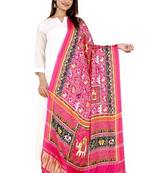 DesiButik Silk Dupatta with Zari Work 36*102 inches