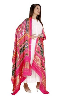 DesiButik Silk Dupatta with Zari Work 36*102 inches 2