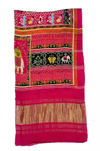 DesiButik Silk Dupatta with Zari Work 36*102 inches