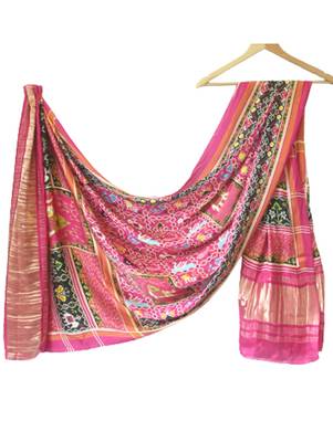 DesiButik Silk Dupatta with Zari Work 36*102 inches 5