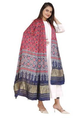 DesiButik Silk Dupatta with Zari Work 36*102 inches 2
