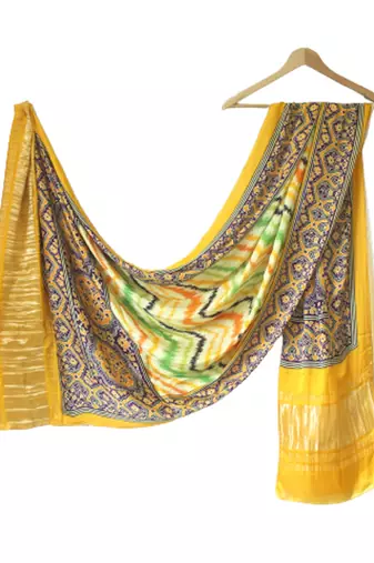 DesiButik Silk Dupatta with Zari Work 36*102 inches