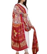 DesiButik Silk Dupatta with Zari Work 36*102 inches