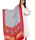 DesiButik Silk Dupatta with Zari Work 36*102 inches