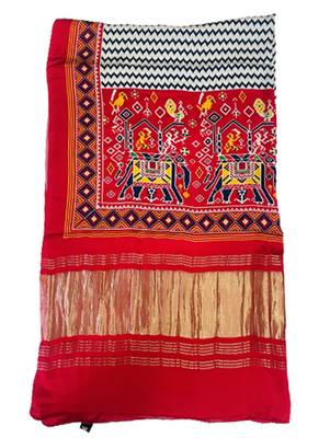 DesiButik Silk Dupatta with Zari Work 36*102 inches 4