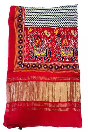 DesiButik Silk Dupatta with Zari Work 36*102 inches