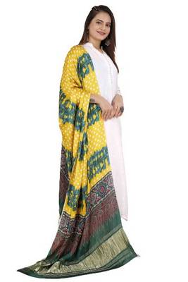 DesiButik Silk Dupatta with Zari Work 36*102 inches 1