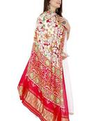 DesiButik Silk Dupatta with Zari Work 36*102 inches