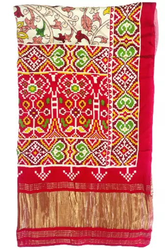 DesiButik Silk Dupatta with Zari Work 36*102 inches