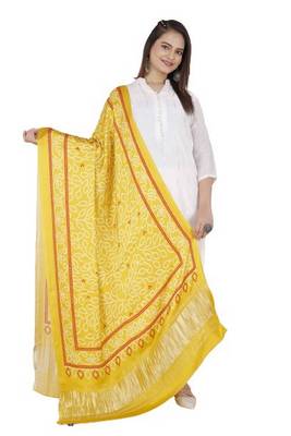 DesiButik Silk Dupatta with Zari Work 36*102 inches 1