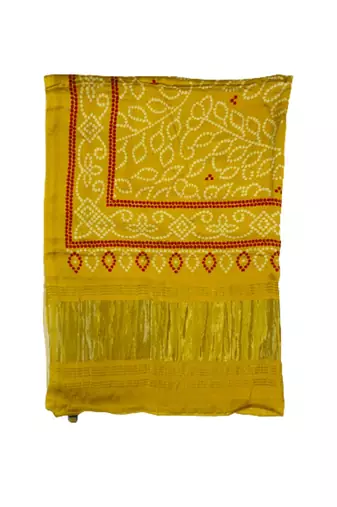 DesiButik Silk Dupatta with Zari Work 36*102 inches