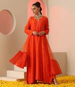 Orange  kurta set