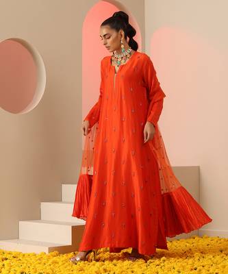 Orange  kurta set 2