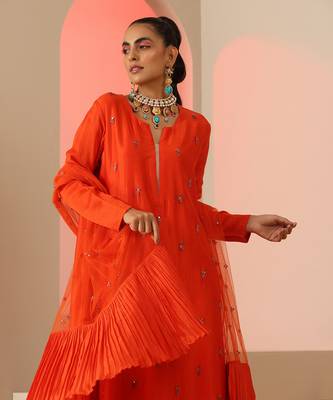 Orange  kurta set 3