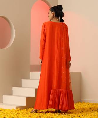 Orange  kurta set 4
