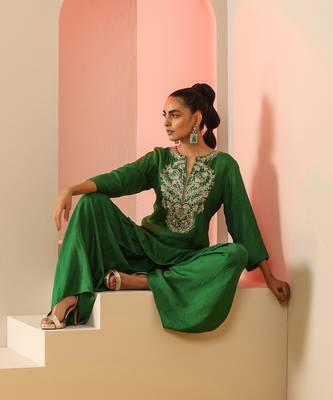 Green  kurta set 4