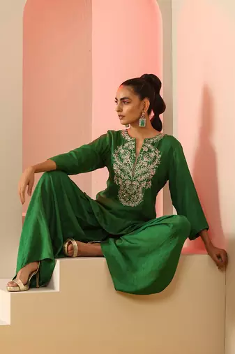 Green  kurta set