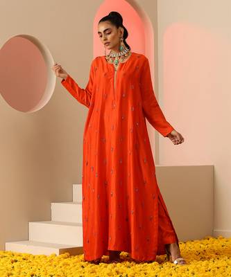 Orange  kurta set 5