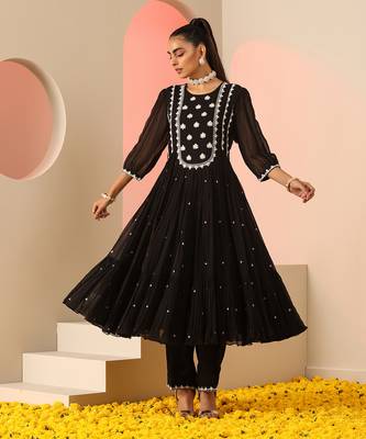 Black  kurta set 2