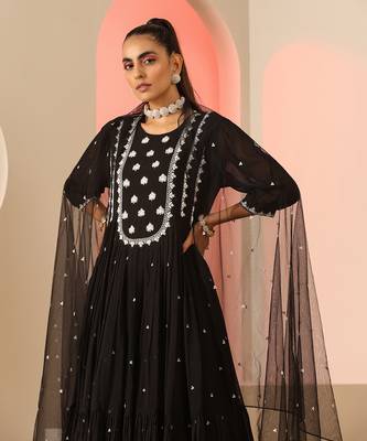 Black  kurta set 4