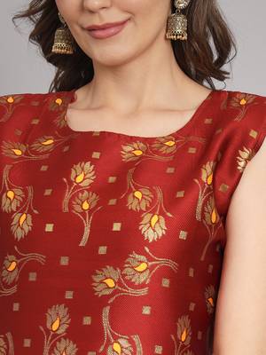   women kurta and trousers pant set cotton silk blend 3