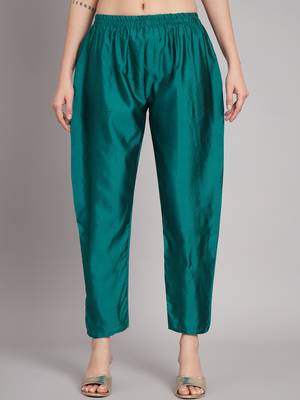   women kurta and trousers pant set cotton silk blend 4