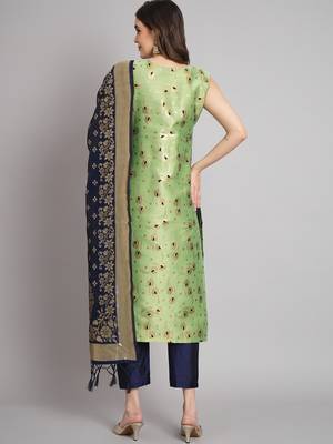   women kurta and trousers pant set cotton silk blend 2