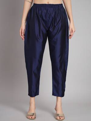   women kurta and trousers pant set cotton silk blend 4