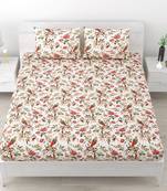 Set of two 100% cotton  double bedsheets with 4 pillow covers (90x108 inch)