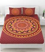 Set of two 100% cotton  double bedsheets with 4 pillow covers (90x108 inch)