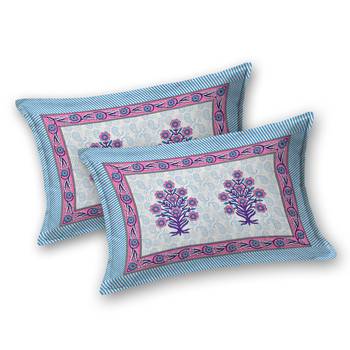 Set of two 100% cotton  double bedsheets with 4 pillow covers (90x108 inch) 3