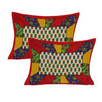 Set of two 100% cotton  double bedsheets with 4 pillow covers (90x100 inch) 2