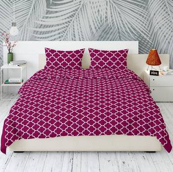 Set of two 100% cotton double bedsheets with 4 pillow covers (90x100 inch) 1