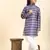 Blue Jacquard Silk Kurta Pajama Set for Boys Ethnic Wear