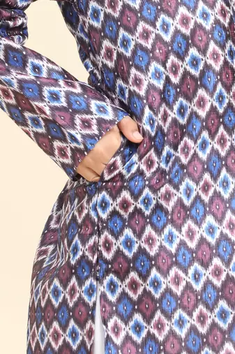Blue Jacquard Silk Kurta Pajama Set for Boys Ethnic Wear