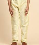 Yellow Printed Silk Printed Kurta Pajama with Waistcoat Set for Boys Ethnic Wear