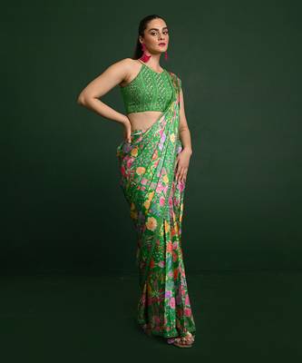 Zahra satin saree 1