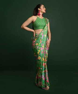 Zahra satin saree 2