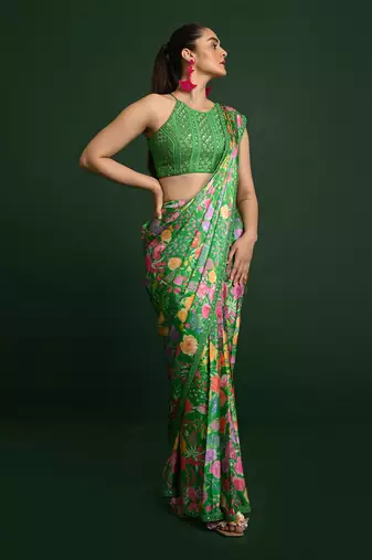 Zahra satin saree