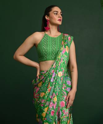 Zahra satin saree 4