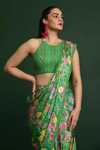 Zahra satin saree