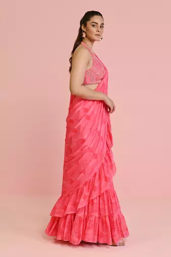 Lara georgette drape saree