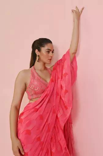 Lara georgette drape saree